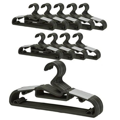 예밀 논슬립 옷걸이, 블랙, 100개