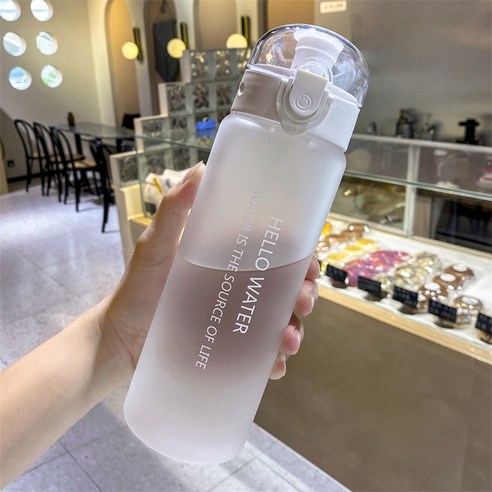 780ml 플라스틱 젖빛 물병 휴대용 마시는 컵 체육관 누출 방지 드롭 방지 야외 스포츠 피트니스 사이클링 여행 병, 영국, frosted-white