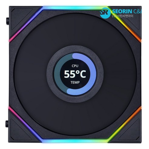LIAN LI UNI FAN TL120 LCD 리버스 블랙 1팩, 1개