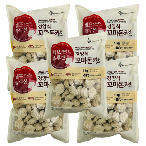 CJ 경양식 꼬마 돈카츠 1kg x4봉, 4개