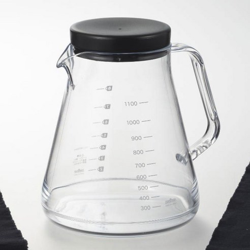 아케보노 커피 서버 스트롱 블랙, 뚜껑 + 커피서버, 1개, 1.1L