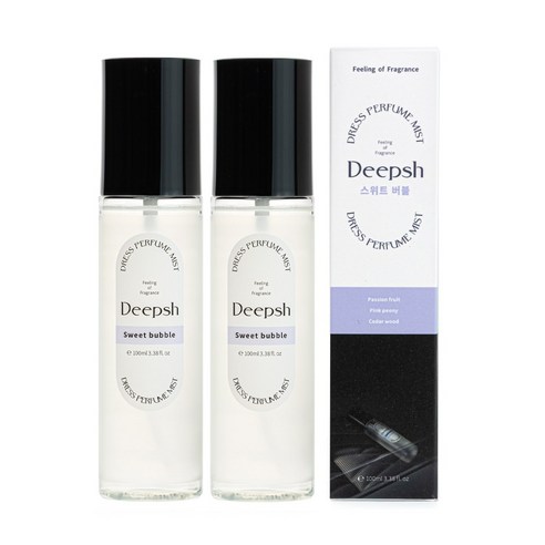 딥쉬 니치 퍼퓸 섬유향수 100ml, 스위트버블, 2개