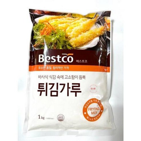 대상 베스트코 튀김가루 1kg HACCP 인증 가정용 업소용 식당용 대용량, 1개