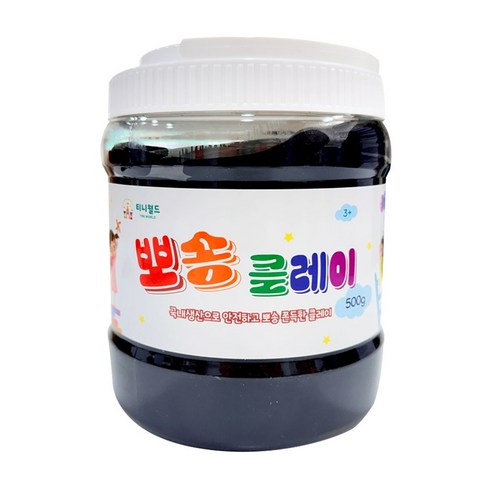 티니월드 뽀송클레이 500g, 검정, 1개
