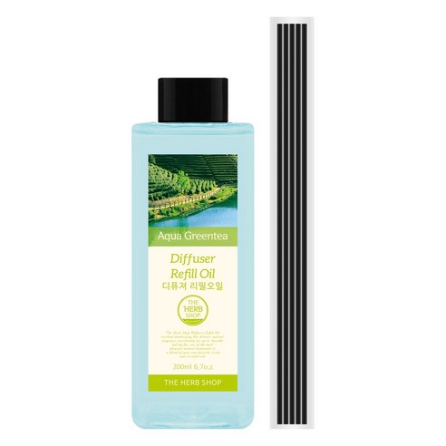 더허브샵 디퓨저 리필오일, 아쿠아그린티, 200ml, 1개