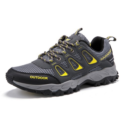 Qwoccu 남성용 야외 하이킹 신발 웨이딩 하이킹 신발 운동화 작업 신발 S19810