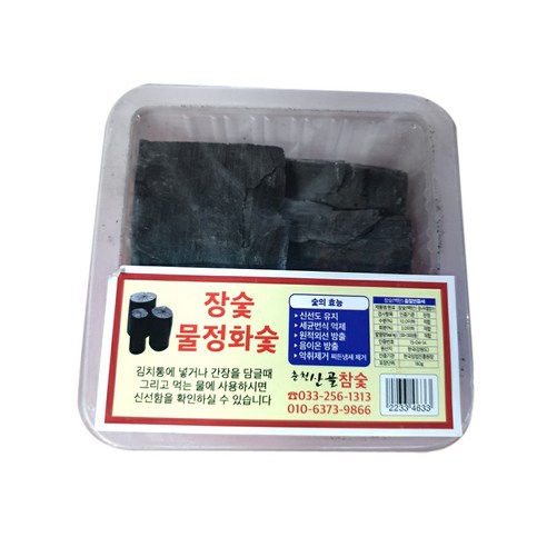 국산 장숯 물정화숯 180g 간장숯 참숯 참나무 생활 숯, 단품, 1개