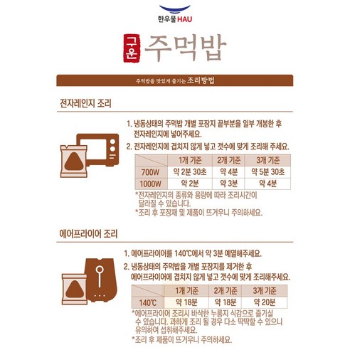 [치타마켓] 한우물 구운주먹밥 소불고기 100g, 20개