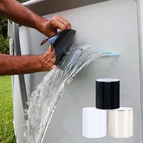 물흡수 테이프 초강력 만능 거머리테이프 1+1찢어진 고무장갑 방어 방수 테이프 튜브 우산 보수 방수 테이프 천막 새는 물 천장, 1+1블랙