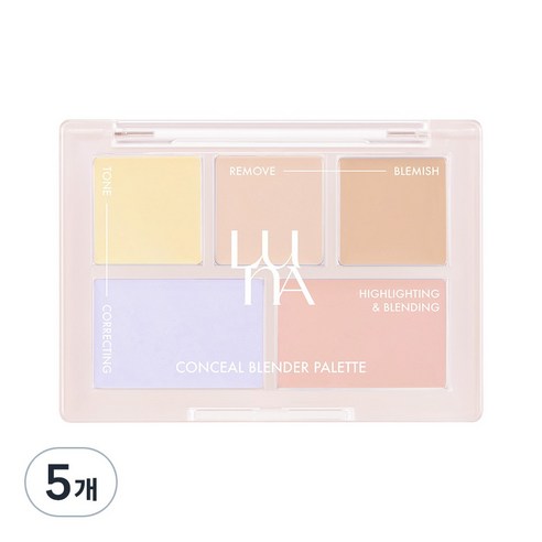 루나 컨실러 블렌더 팔레트 6g, 2호 퓨어 커버, 5개