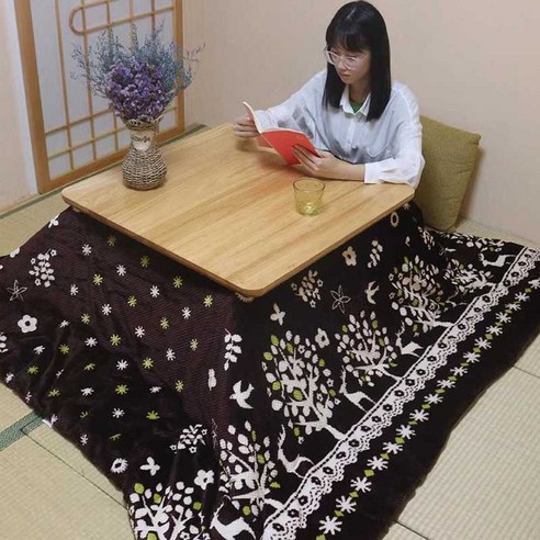 코타츠 테이블 온열탁자 난방 일본 임스 보온 모듈, 16 딸기소녀 185x185, 딸기소녀 이불 185x185 바닥 매트