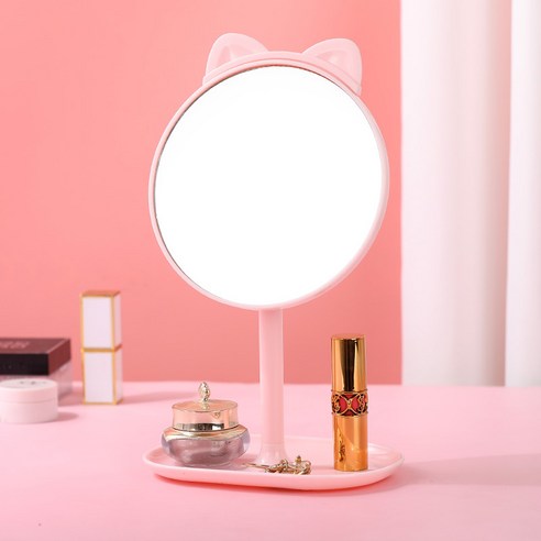 Baiwife 탁상용 기숙사 화장거울, 분홍색