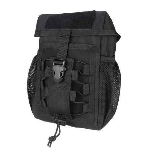 자동차 시트 등받이 주최자 Molle 차량 패널 범용 맞춤 자동차 뒷좌석 커버 보호대 보관 파우치, 25x15x10cm, 나일론, 검은 색