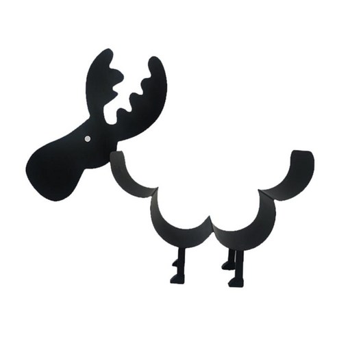 귀여운 화장지 홀더 프리 스탠딩 및 벽걸이 형 화장지 보관 스탠드 - 롤 홀더는 7X 롤에 맞습니다., 검정, {"사이즈":"고라니"}, {"수건소재":"철"}