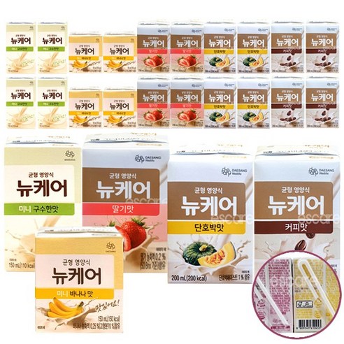 뉴케어 미니 구수한맛 5팩+ 미니 바나나맛 5팩+ 단호박맛 5팩+ 딸기맛 5팩+ 커피맛 5팩, 25팩