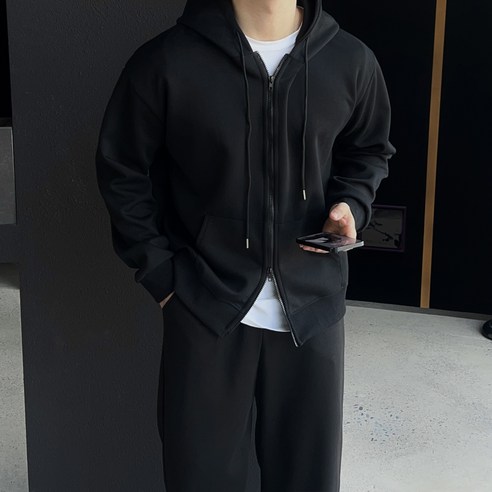 데일트 남자 오버핏 후드 집업 자켓
