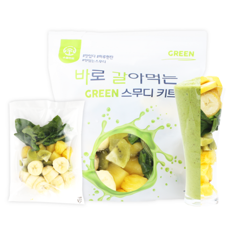 스무디 만들기 키트 키위 바나나 파인애플 시금치 170g 6개입 1020g, 1.02kg, 1개