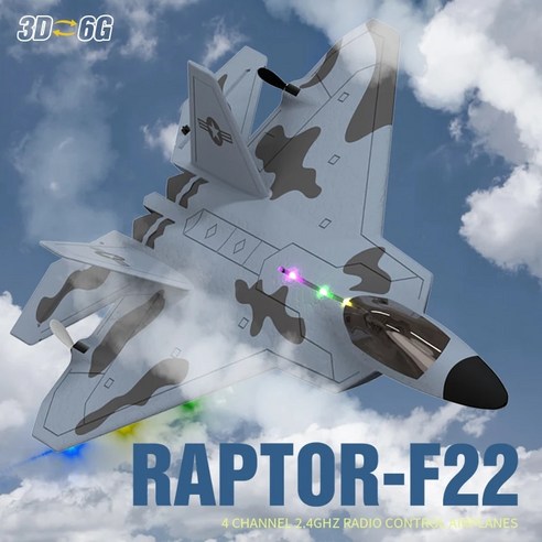 2024 F22S 2.4G 4CH 3D6G RC 비행기 랩터 F22 전투기 WLtoys A180 업그레이드 버전 LED 자이로스코프 아웃 문짝, 7)LED Gyro 1B Parts rc비행기덕트 Best Top5