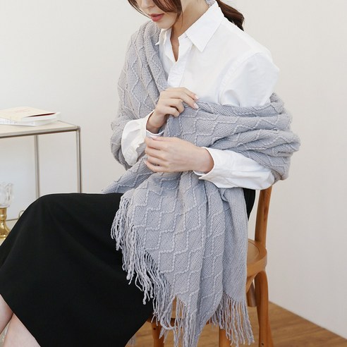 공유 프리미엄 고밀도 감성담요 130cm*170cm, 그레이 다이아