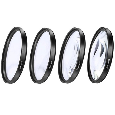 클로즈업 필터 키트 +1 +2 +4 +10 디지털 카메라용 렌즈 세트, 40.5mm, 분명한, 유리