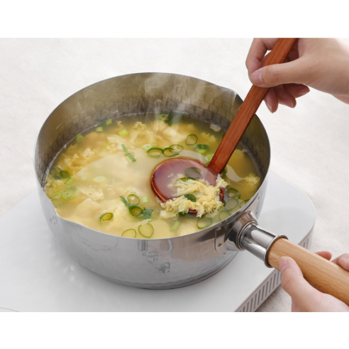 열 전도율 뛰어난 IH 스텐 인덕션용 해머톤 편수 라면 냄비 4종 세트