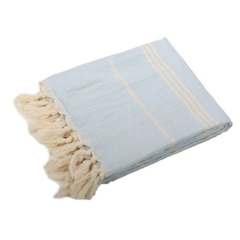 코튼 Fouta 터키어 타월 비치 스파 타올 Pestemal 180x100cm, 설명, 설명, 블루