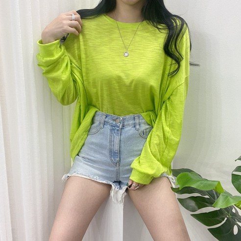 디얼제이 루즈핏 슬리브 긴팔 티셔츠