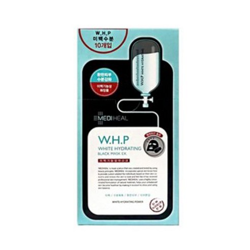 메디힐 WHP 미백수분 블랙 마스크팩 EX 1BOX (10ea), 1매입, 30개