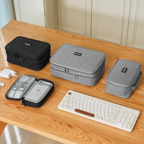 디지털 기기 정리를 위한 세련되고 기능적인 케이블 충전기 파우치