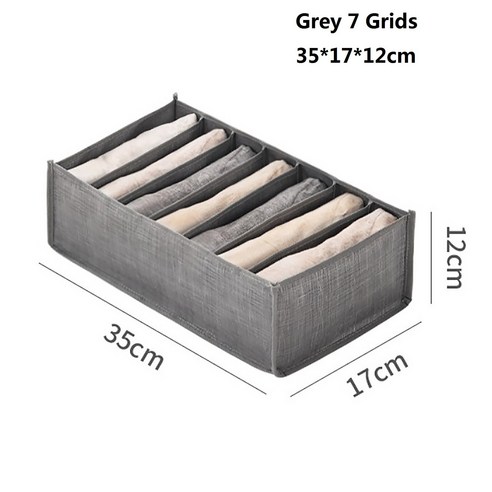 옷 청바지 수납 상자 옷장 옷장 옷 수납 상자 서랍 청바지 양말 별도의 수납 상자 바지 보관, 35x17x12cm, 하나