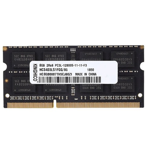 Kinghico DDR3 메모리 모듈 8G RAM DDR3L 1600MHz 204pin 1.35V 노트북 컴퓨터 저전압 메모리 모듈, 보여진 바와 같이, 하나