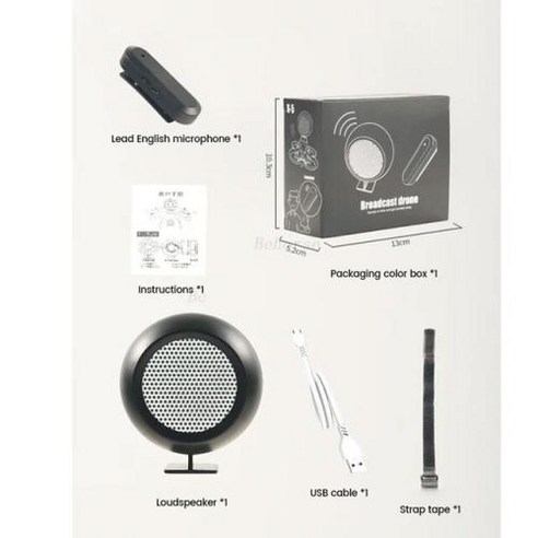 DJI 드론용 무선 스피커 범용 확성기 거리 원격 확성기 액세서리 미니 4 프로 매빅 3 미니 3 프로 에어 3, 1) Universal