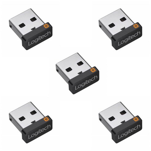 로지텍 유니파잉 무선 수신기 리시버 USB 동글 / Unifying / 신품, 블랙, 유니파잉 5개묶음