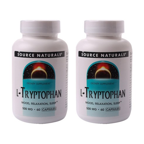 소스내츄럴스 L-트립토판 500mg 캡슐, 60정, 2개