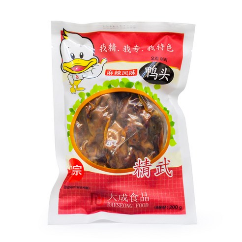 홍홍 중국식품 삶은 오리 혀 중국오리 마라 국내생산, 100g, 1개
