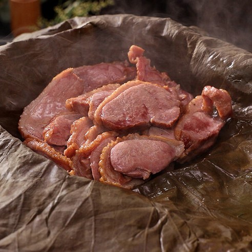 [배나무골]연잎으로 감싼 훈제오리 슬라이스 400g 5팩
