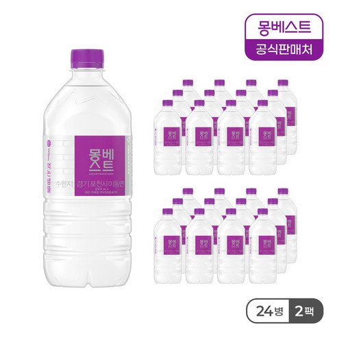 몽베스트 생수 무라벨, 1L, 24개