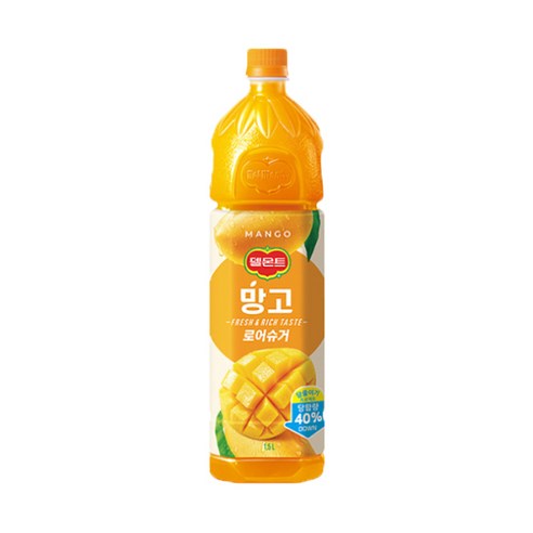 롯데칠성음료 델몬트 망고 음료, 1.5L, 15개