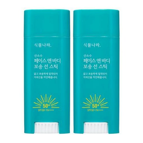 식물나라 산소수페이스앤바디보송선스틱_1+1, 30g, 2개 포켓선스틱