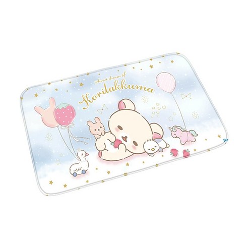 환영 입구 비-슬립 개 고양이 카펫 주방 매트 현대 만화 Rilakkuma 층 매트 홈 장식 복도 발코니 문 매트, 40센치메터x60센치메터, New000513