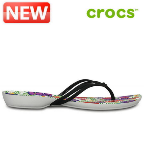 크록스 크록스 슬리퍼 /G31- 204196-0CV / Womens Crocs Isabella Graphic Flip 여성 크록스여성샌들 Best Top5