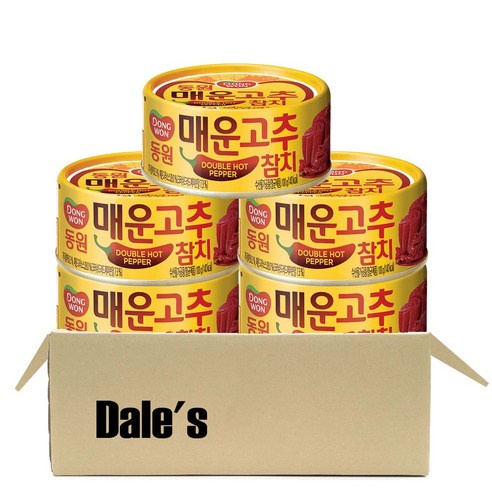 동원 매운 고추참치 통조림, 100g, 5개