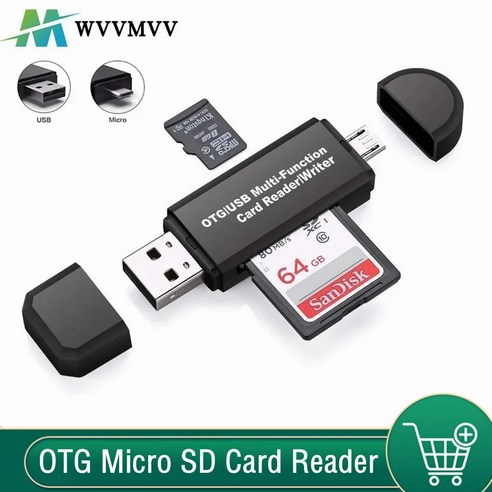 E북리더기 전자책 EBOOK 리더기 E북 WvvMvv OTG 마이크로 SD 카드 리더 USB 30 어댑터용 20 플래시 드라이브 스마트 메모리 C 타입, 없음, 4)USB 3.0 3 in 1 White