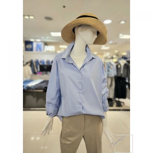 루즈핏 셔츠 블라우스 - 여성용 사계절용 셔츠