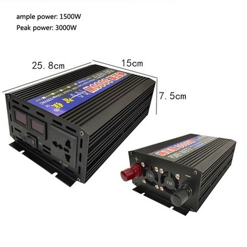 차량용인버터 자동차 시거잭 변환기 순수 사인파 2000w 3000w dc 12v 24v 48v 60v ac 220v 전압 5060hz 태양, 1000w, 220볼트 50헤르츠, 1개