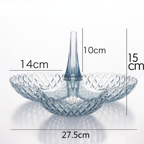 Multifunctional Plastic Rotating Fruit Plate Household Candy Multi-layer Stackable Fruit Plate, 파란