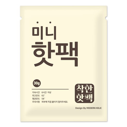 모던홀릭 착한 핫팩 군용 대용량 핫팩 5종, 1개, 미니 핫팩 30g 60매