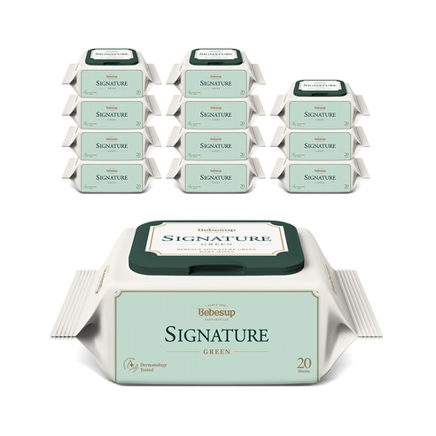 베베숲 시그니처 그린 유아물티슈, 20개입, 24세트