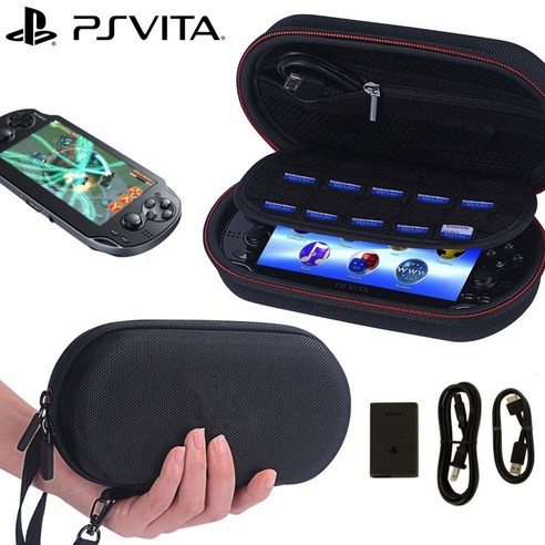 PS VITA PSP 1 2 세대 EVA 하드 파우치 가방 비타 본체 게임칩 수납 케이스