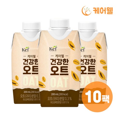 케어웰 건강한 오트 (200ml x 10팩), 10개, 200ml, 단품